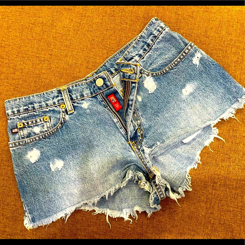 Vintage Ralph Lauren/Polo Jeans Company Distressed Denim Cut Off Shorts - Size 4